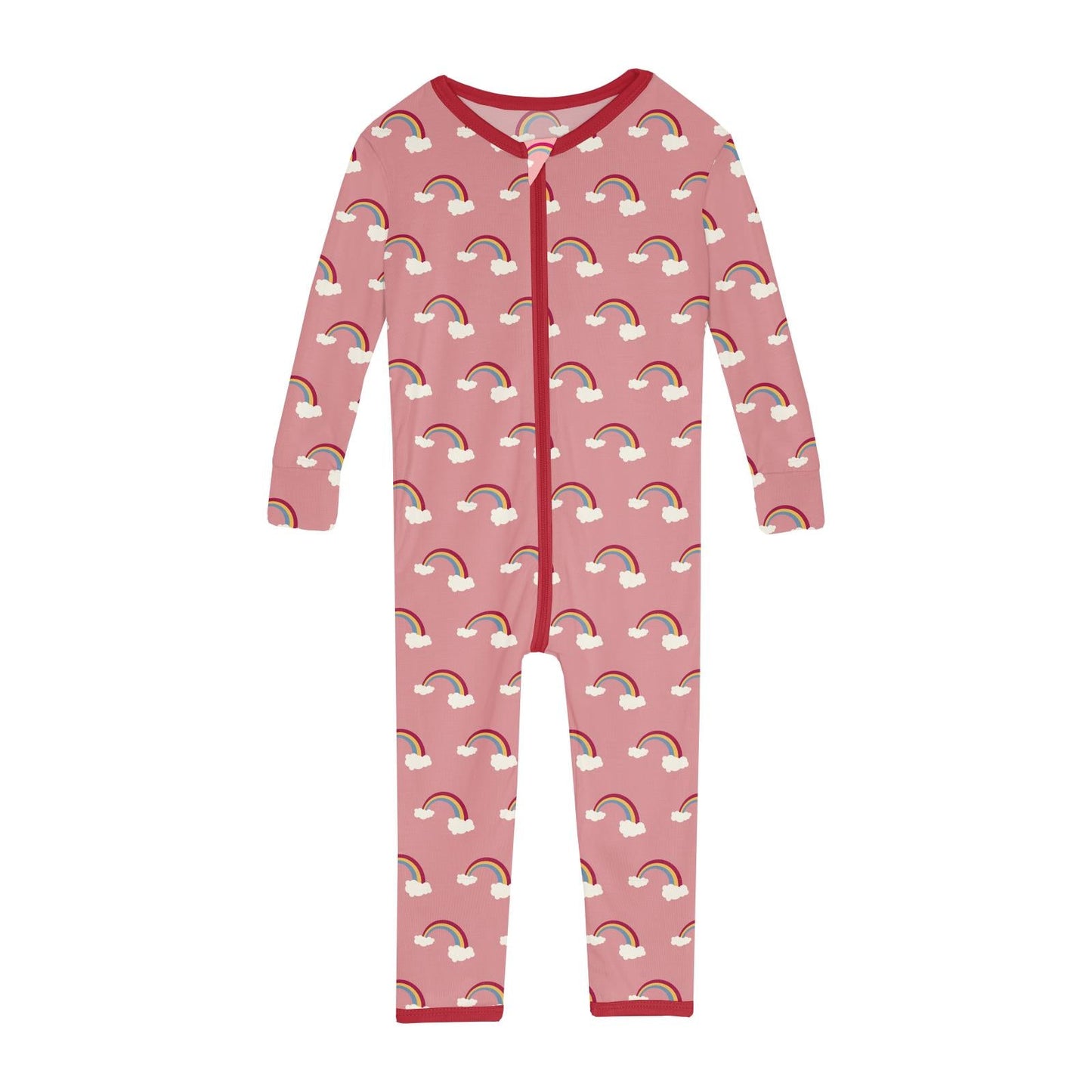 Print Convertible Sleeper with Zipper in Strawberry Rainbows
