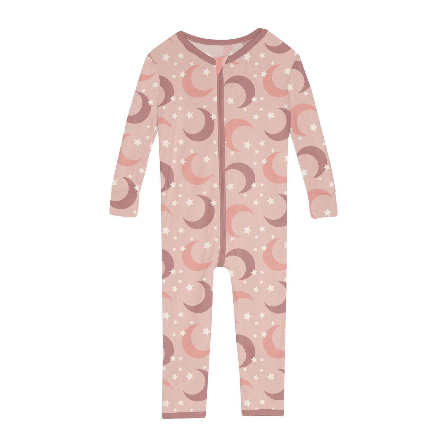 Print Convertible Sleeper with Zipper in Peach Blossom Moon and Stars
