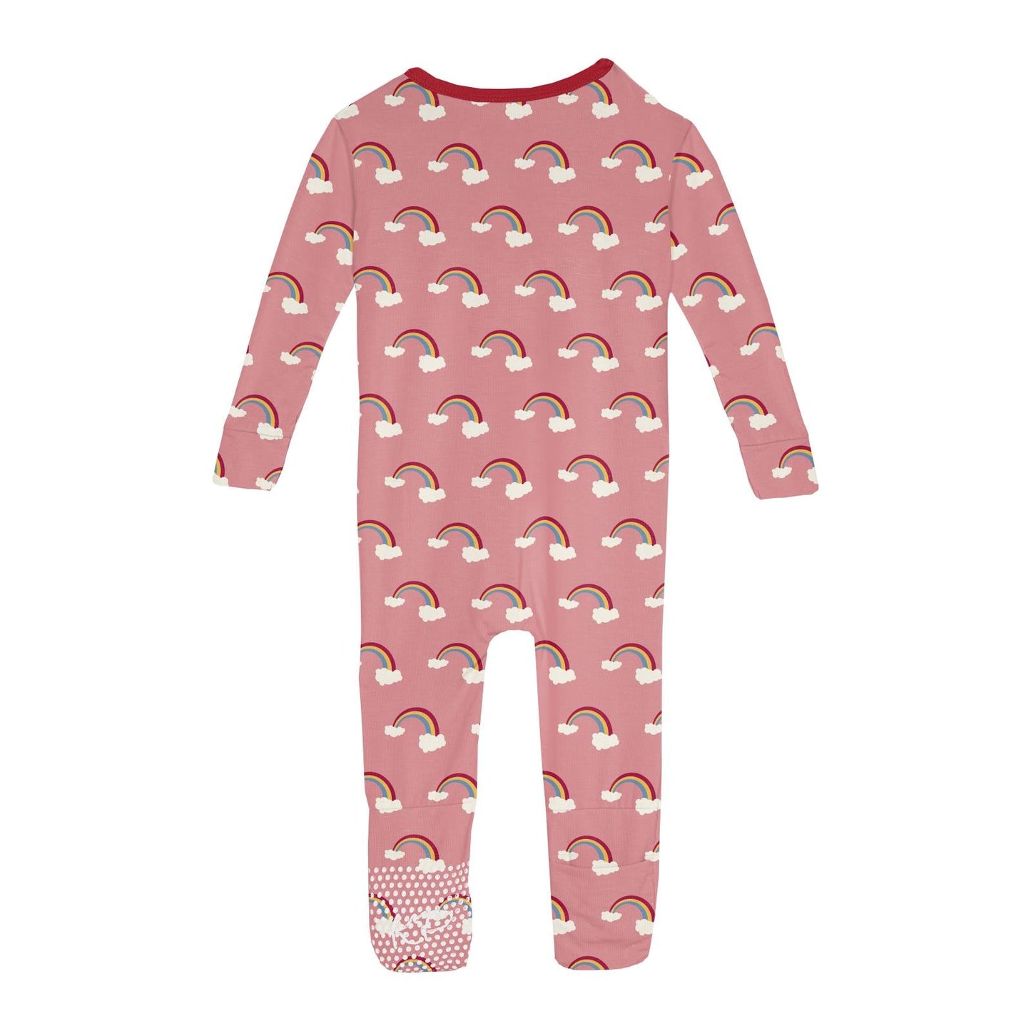 Print Convertible Sleeper with Zipper in Strawberry Rainbows