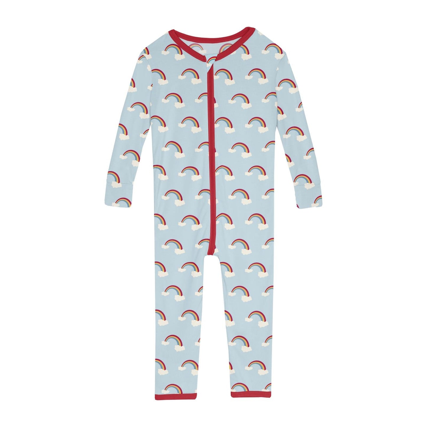 Print Convertible Sleeper with Zipper in Spring Sky Rainbows