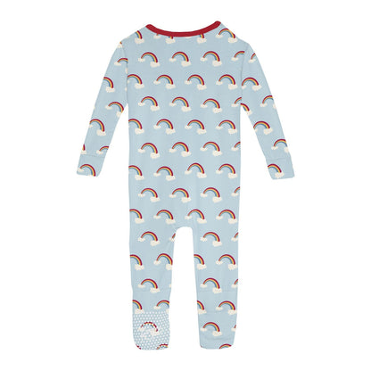 Print Convertible Sleeper with Zipper in Spring Sky Rainbows