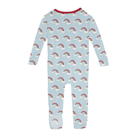 Print Convertible Sleeper with Zipper in Spring Sky Rainbows