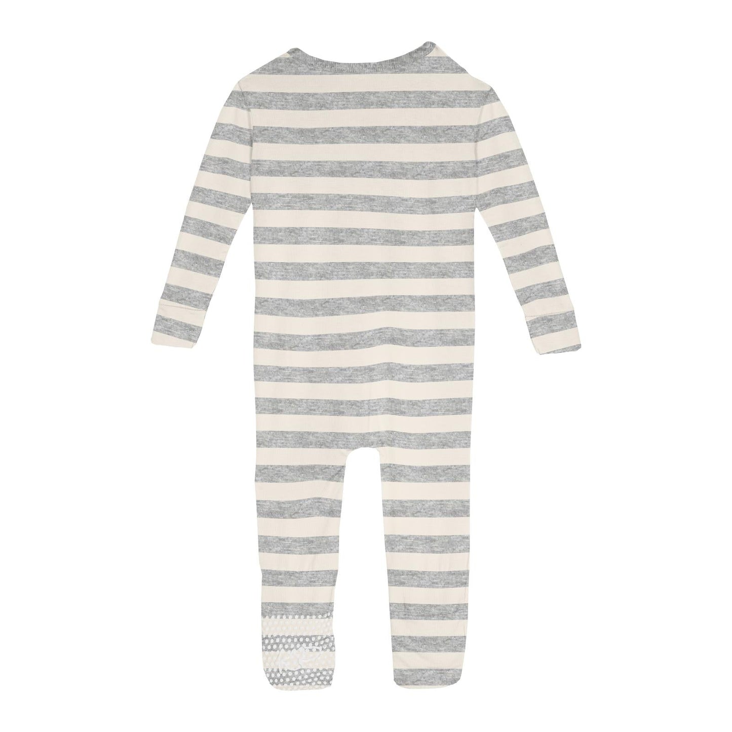 Print Convertible Sleeper with Zipper in Heathered Mist Sweet Stripe
