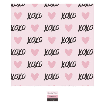 Print Convertible Sleeper with Zipper in Shrinking Violet XOXO