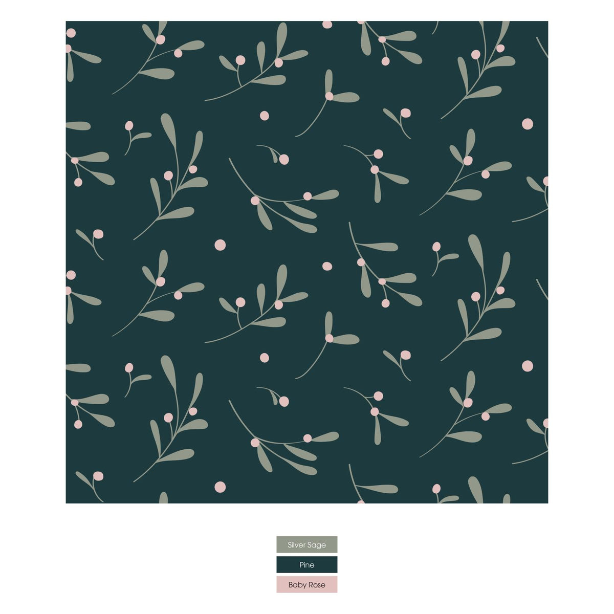 Print Coverall with 2 Way Zipper in Pine Mistletoe