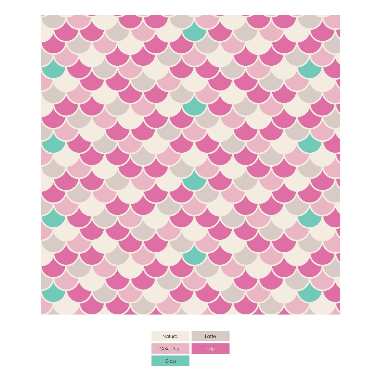 Print Bandana Bib in Tulip Scales