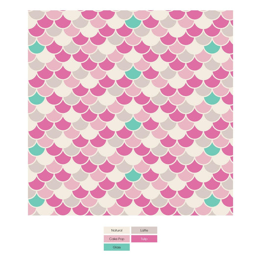 Print Bandana Bib in Tulip Scales