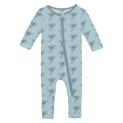 Print Convertible Coverall in Spring Sky Happy Tornado