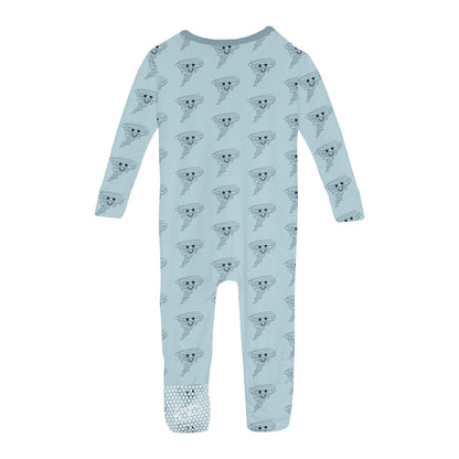 Print Convertible Coverall in Spring Sky Happy Tornado