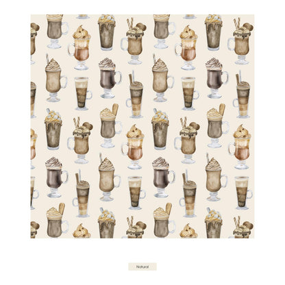 Print Bib Set of 3 in Aloe Arctic Animals, Natural Hot Chocolate & Stormy Sea Gingerbread Town
