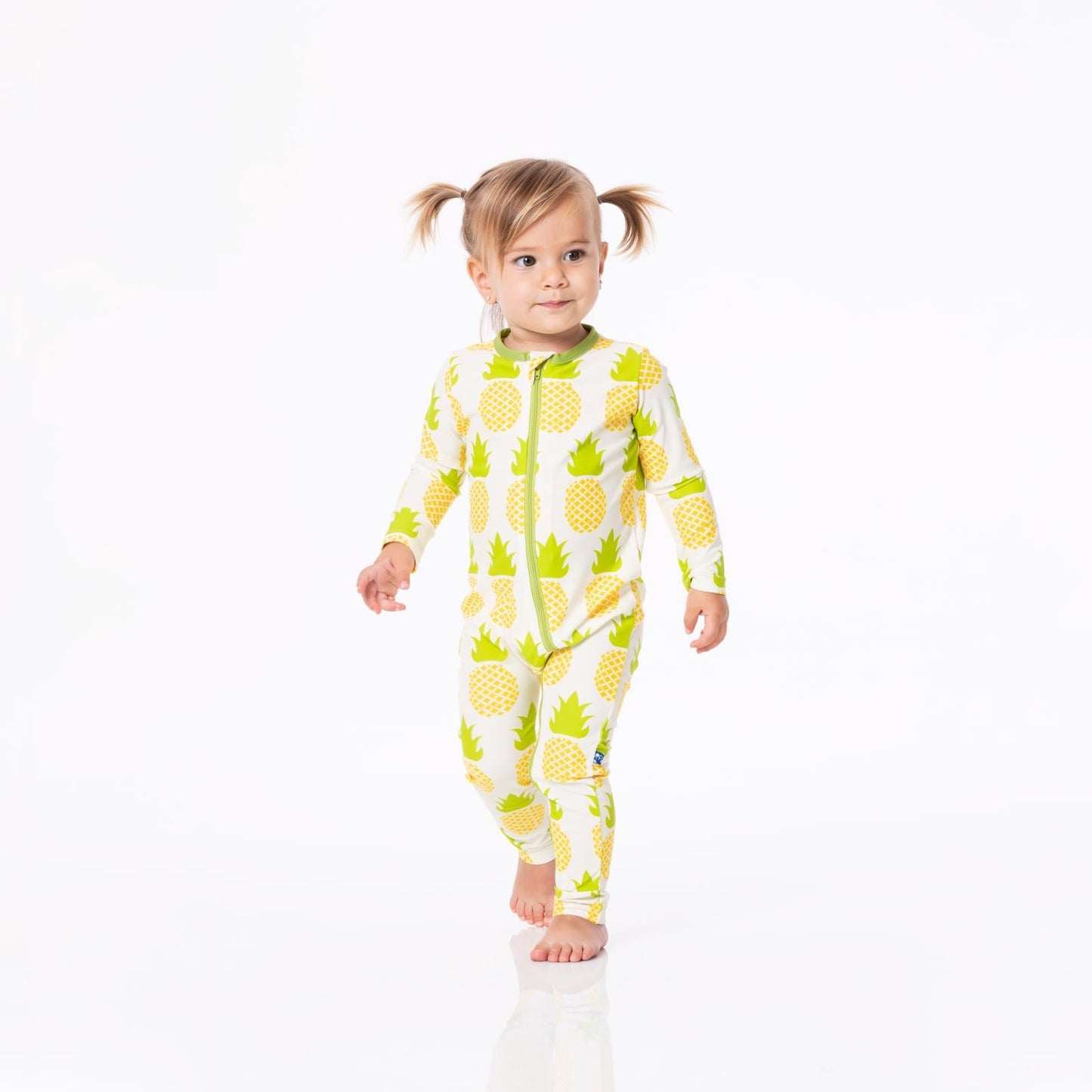 Print Swim Coverall in Natural Pineapple