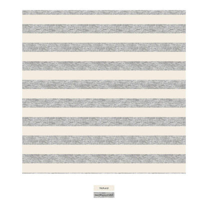Print Coverall with 2 Way Zipper in Heathered Mist Sweet Stripe