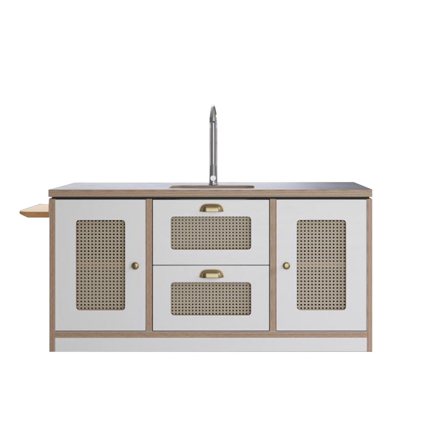 Macedon Breakfast Bar – Modern Play Island with Stools Included