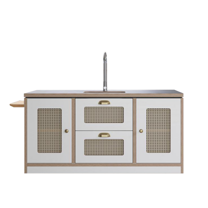 Macedon Breakfast Bar – Modern Play Island with Stools Included