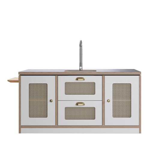 Macedon Breakfast Bar – Modern Play Island with Stools Included