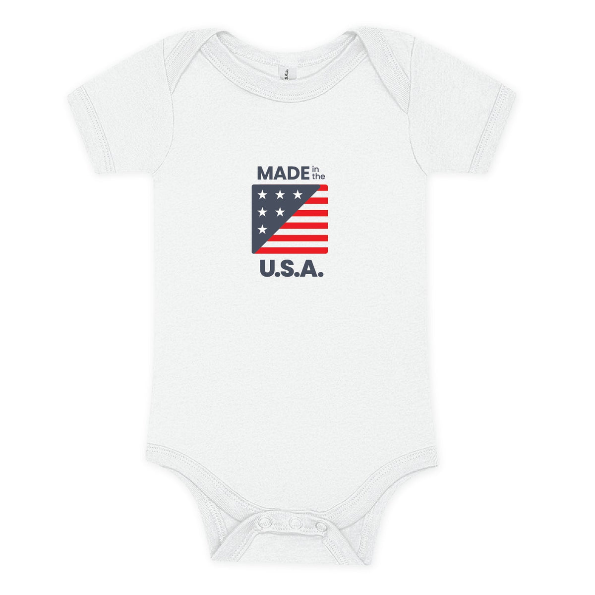 100% Airlume Combed, Ring-Spun Cotton Onesie - Made in the USA (Size 6-12 mo)