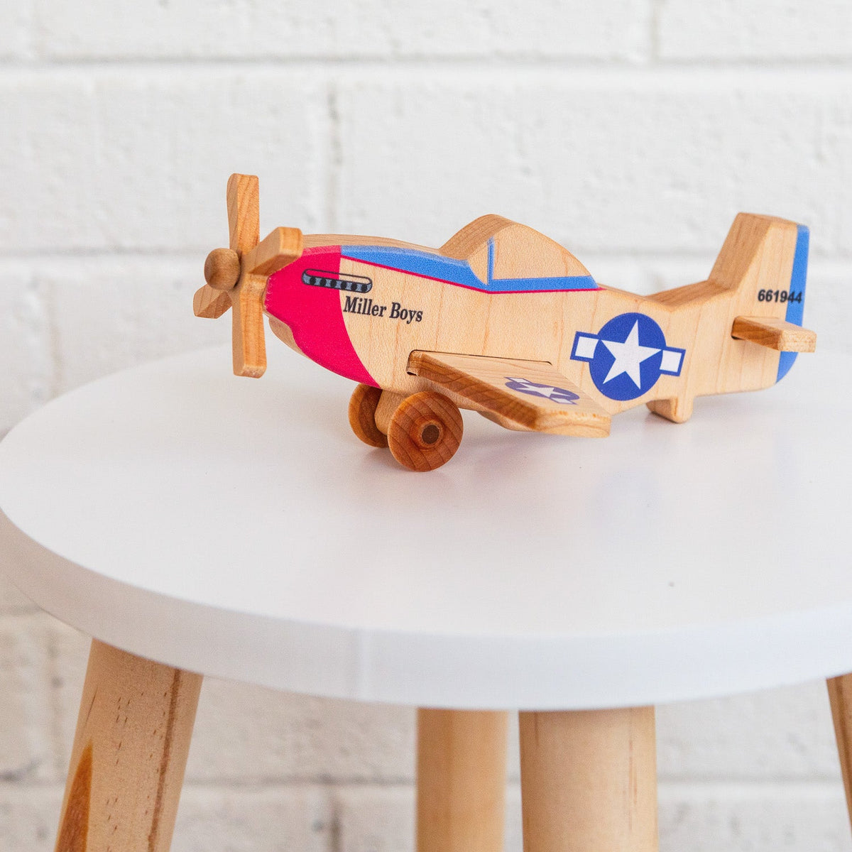 WWII Classic P-51 Mustang Wooden Toy Airplane Trio | Nominated for 2026 Astra Play Award | Made in the USA 🇺🇸
