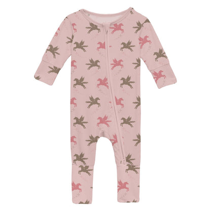 Print Convertible Coverall in Baby Rose Pegasus