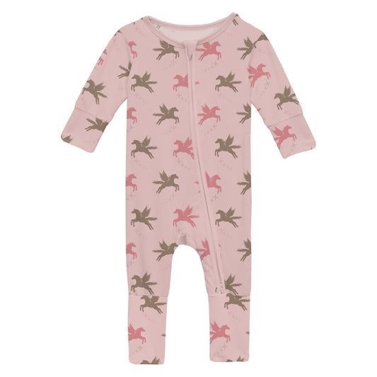 Print Convertible Coverall in Baby Rose Pegasus