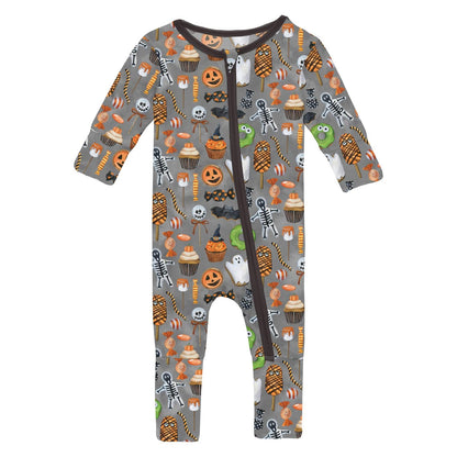 Print Convertible Coverall in Halloween Treats
