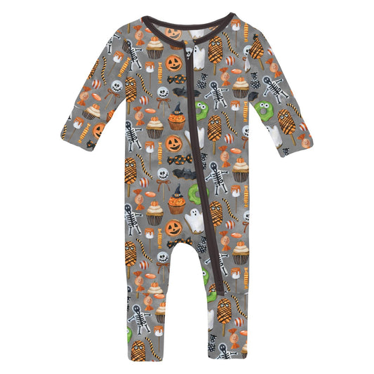 Print Convertible Coverall in Halloween Treats