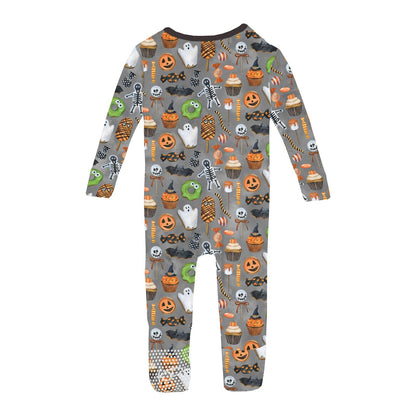 Print Convertible Coverall in Halloween Treats