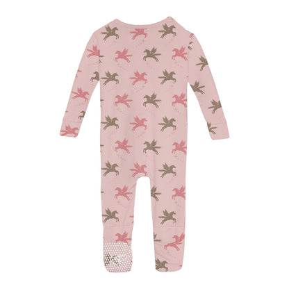 Print Convertible Coverall in Baby Rose Pegasus