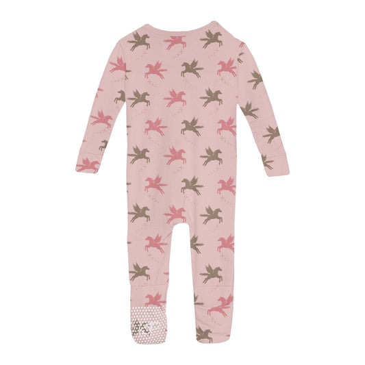 Print Convertible Coverall in Baby Rose Pegasus