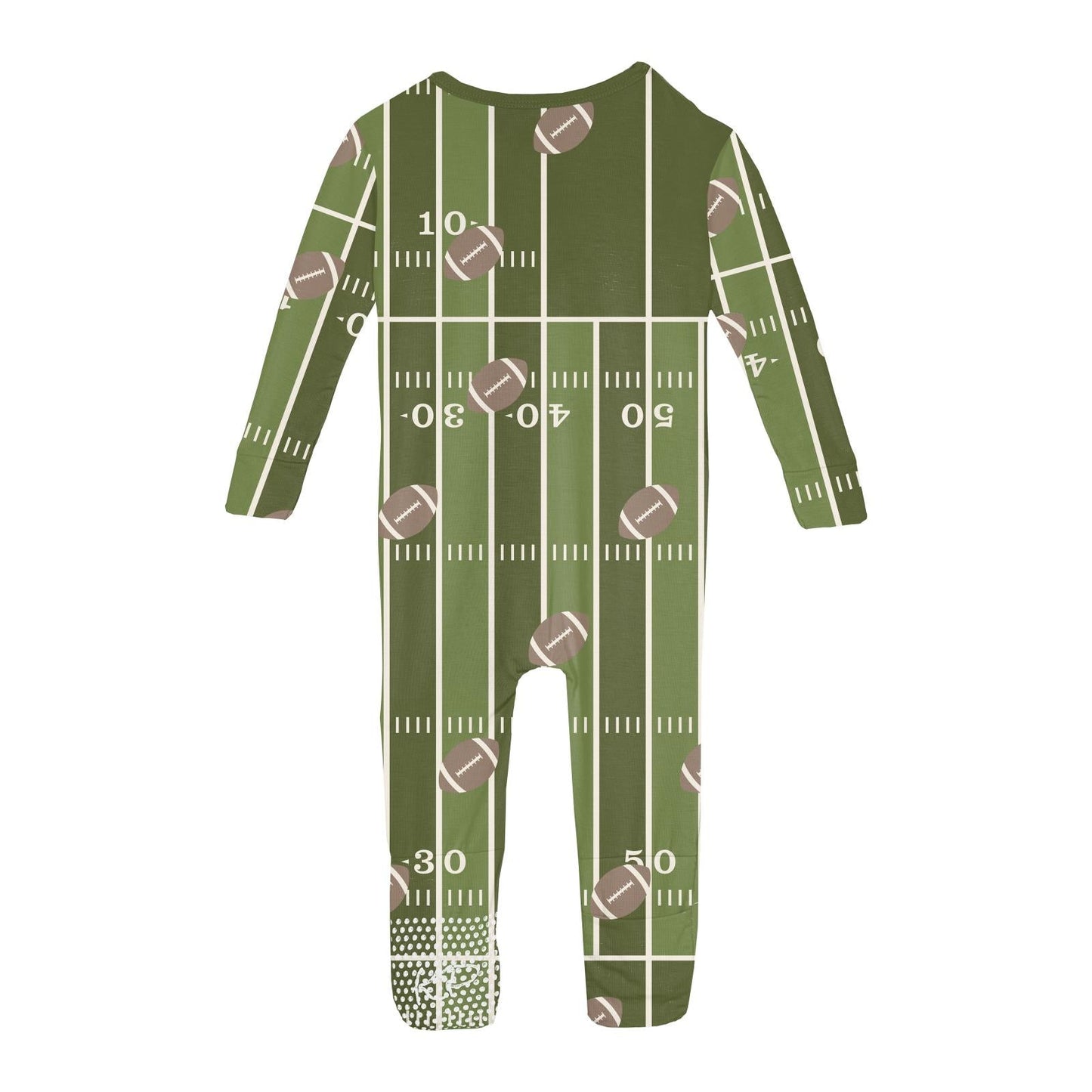 Print Convertible Coverall in Pesto Football