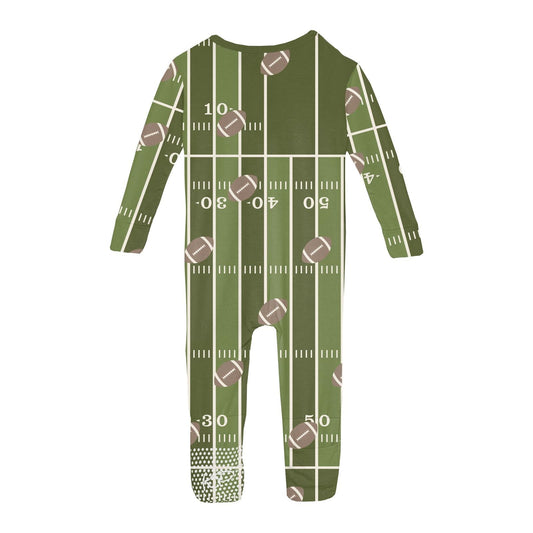 Print Convertible Coverall in Pesto Football