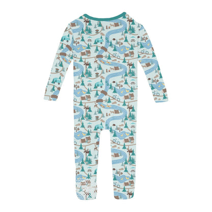 Print Convertible Sleeper with Zipper in Fresh Air Campground Map