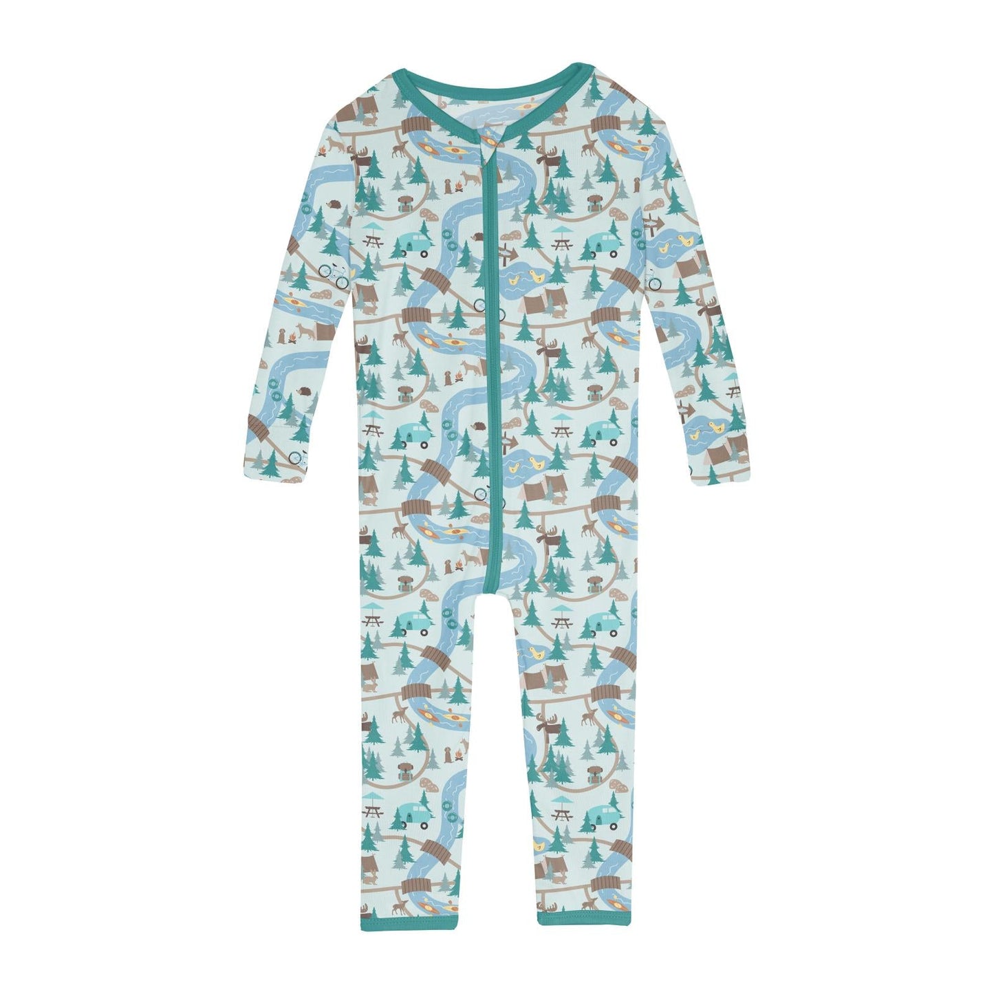 Print Convertible Sleeper with Zipper in Fresh Air Campground Map