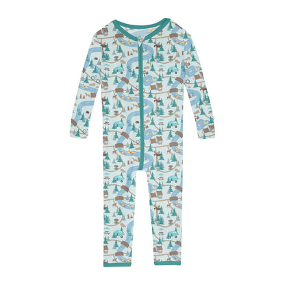 Print Convertible Sleeper with Zipper in Fresh Air Campground Map