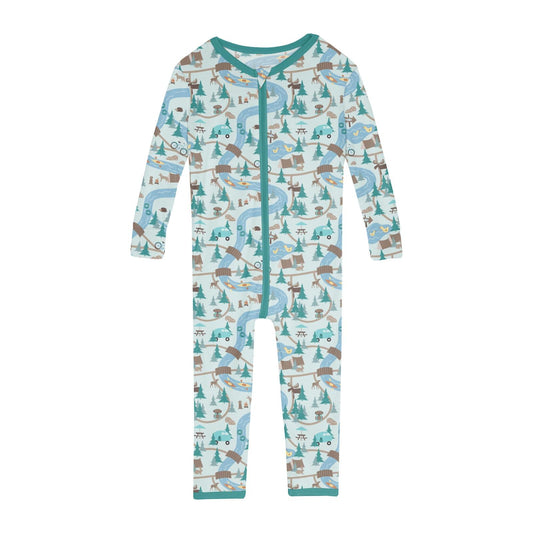 Print Convertible Sleeper with Zipper in Fresh Air Campground Map