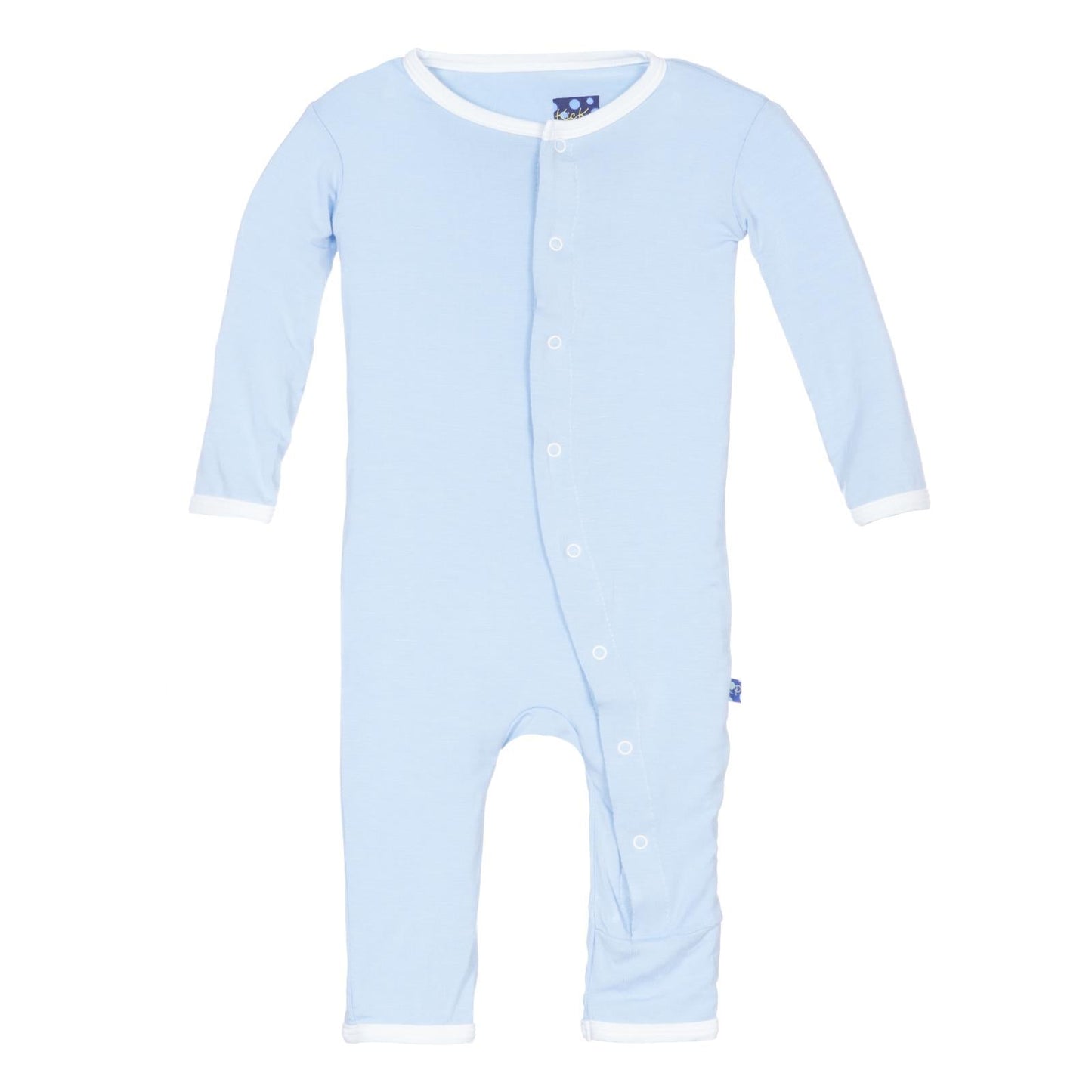 Applique Coverall with Snaps in Pond I Love Mom