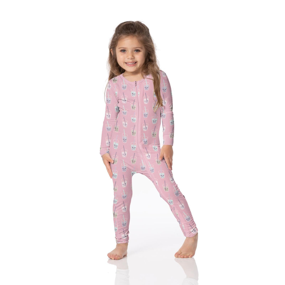 Print Coverall with 2 Way Zipper in Cake Pop Boba