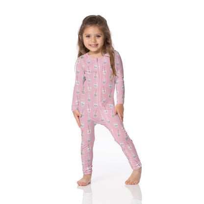 Print Coverall with 2 Way Zipper in Cake Pop Boba