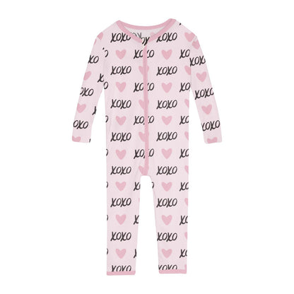 Print Convertible Sleeper with Zipper in Shrinking Violet XOXO