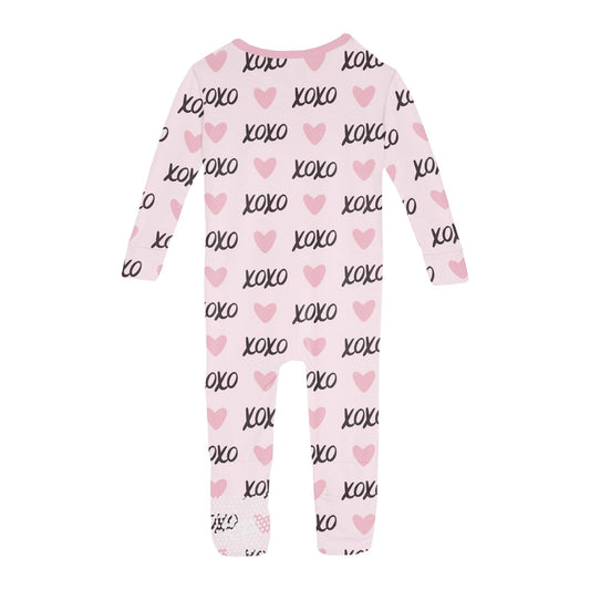 Print Convertible Sleeper with Zipper in Shrinking Violet XOXO