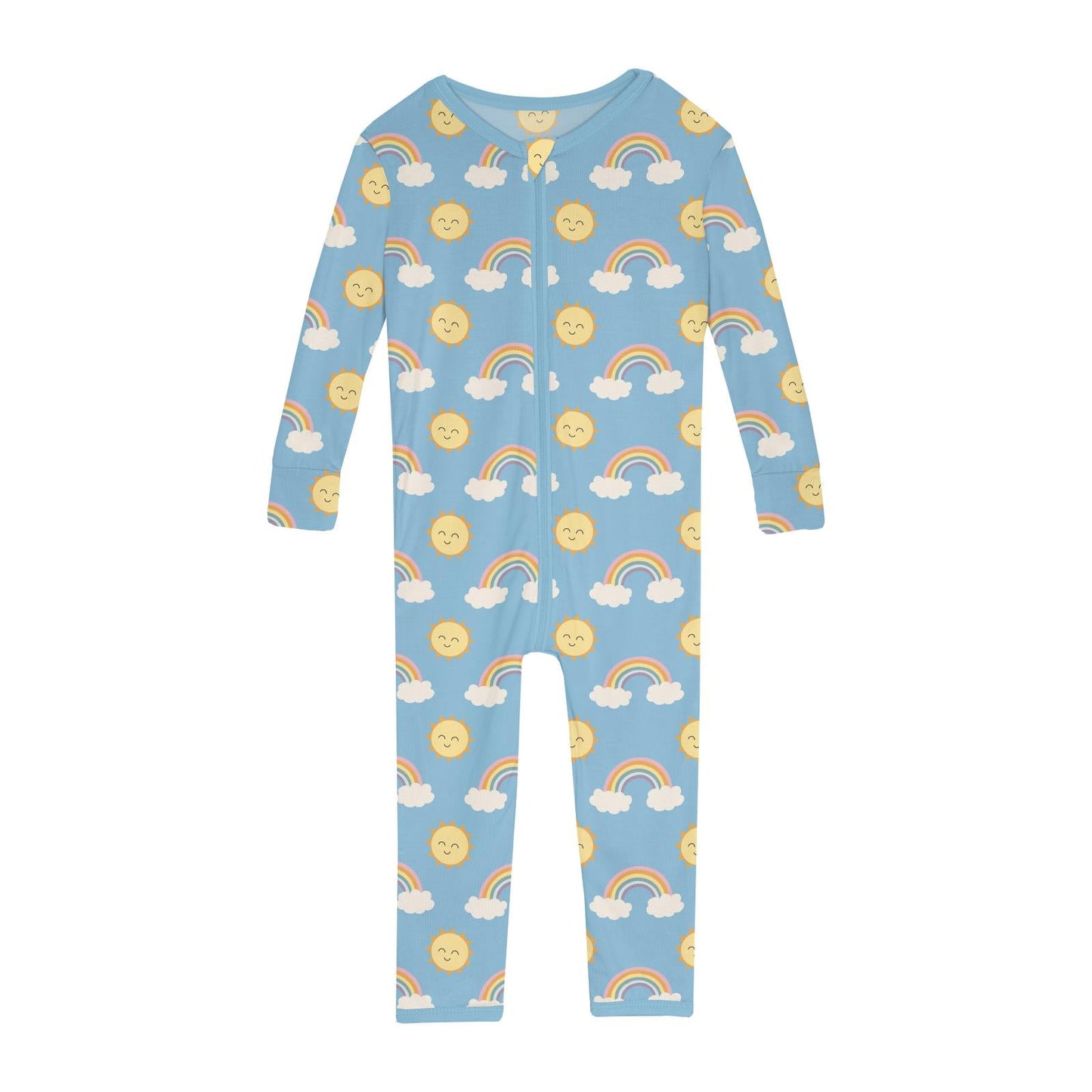 Print Convertible Sleeper with Zipper in Sunshine and Rainbows