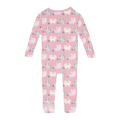 Print Convertible Sleeper with Zipper in Cake Pop Cats and Yarn