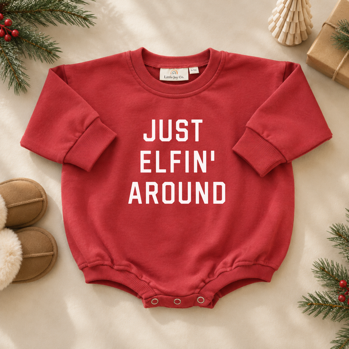 Just Elfin' Around Crewneck Sweatshirt or Romper