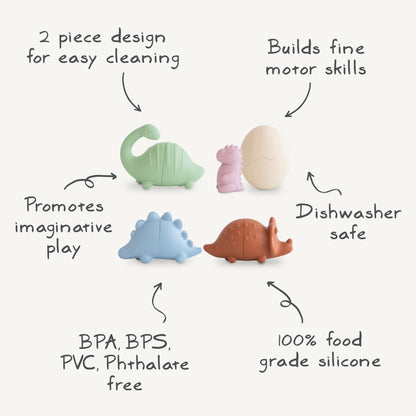 Dino Mold Free Bath Play Set