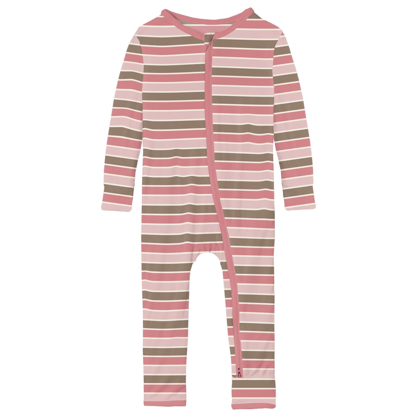 Print Coverall with 2 Way Zipper in Neapolitan Stripe
