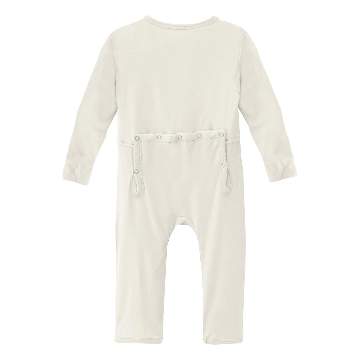 Coverall with 2 Way Zipper in Natural