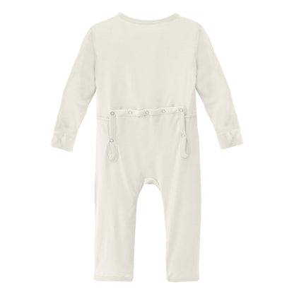 Coverall with 2 Way Zipper in Natural