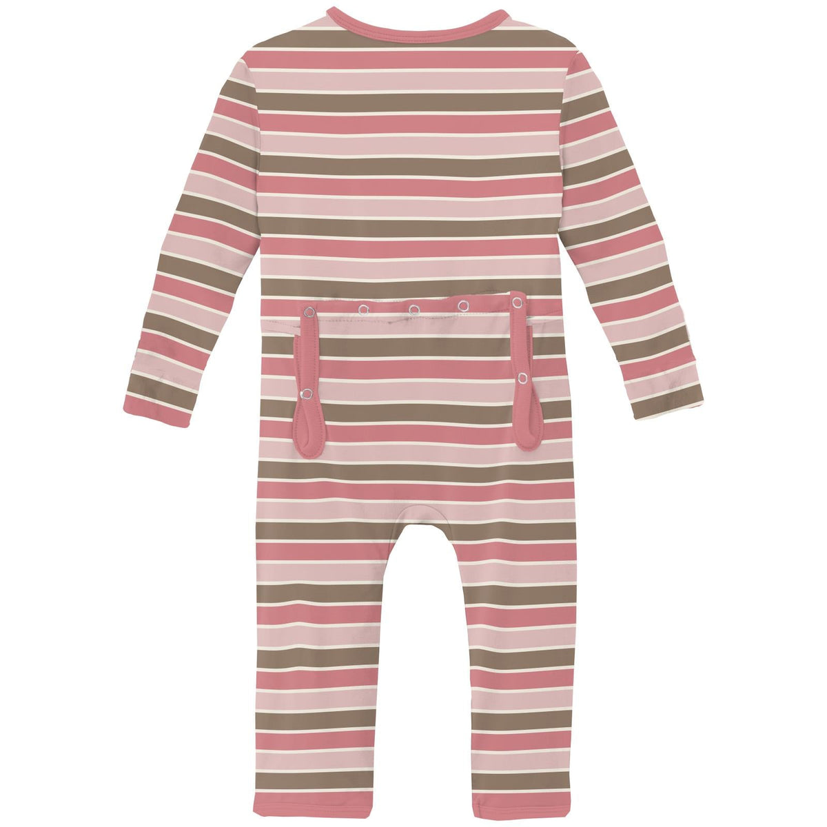 Print Coverall with 2 Way Zipper in Neapolitan Stripe