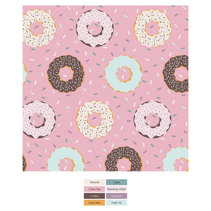 Print Coverall with 2 Way Zipper in Cake Pop Donuts and Sprinkles
