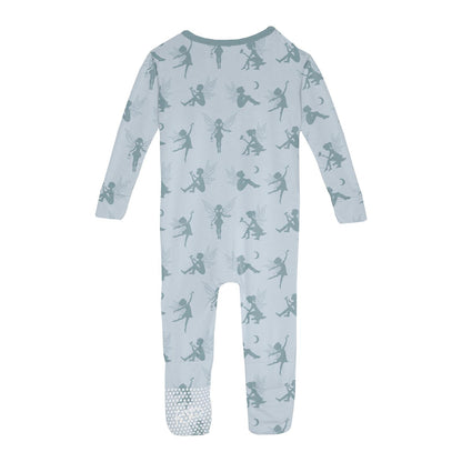 Print Convertible Sleeper with Zipper in Illusion Blue Forest Fairies