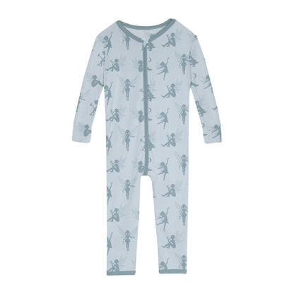 Print Convertible Sleeper with Zipper in Illusion Blue Forest Fairies